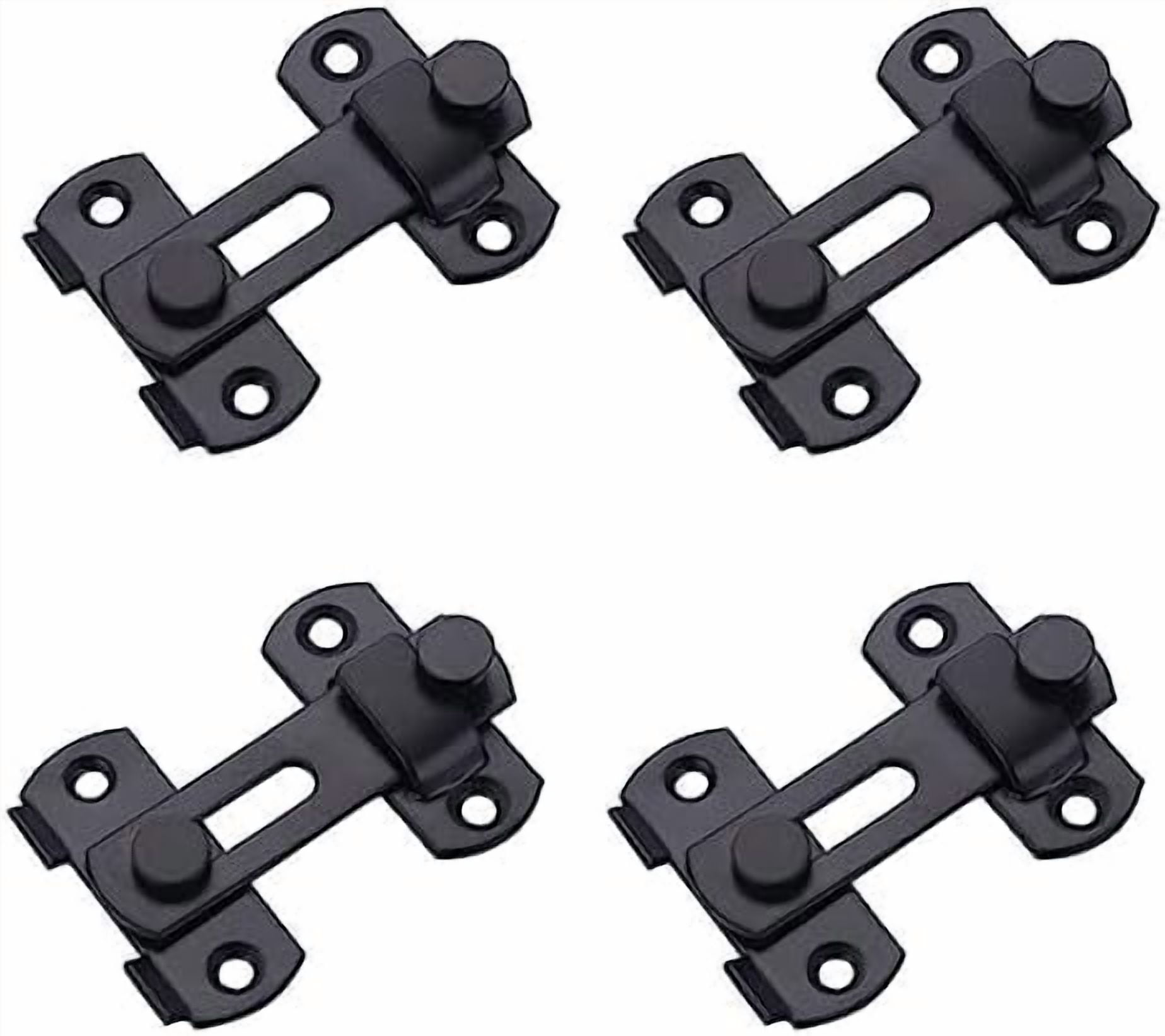 Small Window Latch Flip Lock Barn Door Latch 4 Pack Door Latches Small Black Safety Door ...