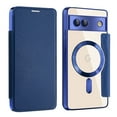 thumbnail image 1 of Flip Magnetic Case for Google Pixel 8A, Compatible with Magsafe Cards Holder Wallet Case RFID Blocking Clear Back Cover Anti-Scratch Folio Shockproof Bisiness Type Case for Women,Darkblue, 1 of 7