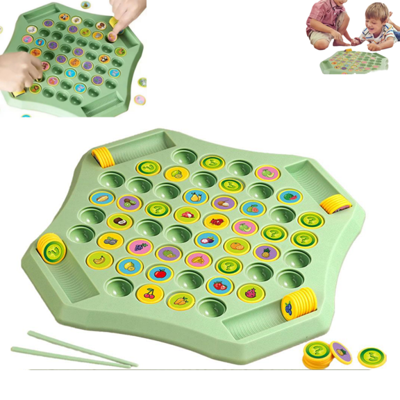 Flip Match Board Game,Animal Flip Match Chess Memory Game,Cartoon Pattern Easy Matching Chess Board Games for Gathering Activity,Interactive Funny Educational Toys, 4 Players