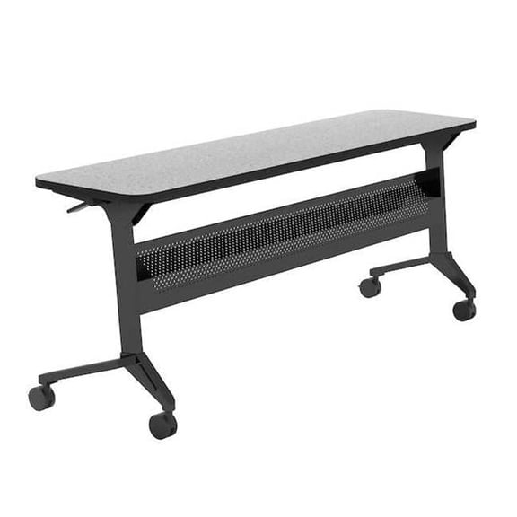 Flip-N-Go Rectangular Training Table - Black & Folkstone - 29 x 72 x 18 in.