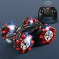 thumbnail image 1 of ​Flip-Proof Double-Sided RC Stunt Car - 360° Rotation, USB Rechargeable, LED Lights & Drift Kit - Red Toy Gift (Ages 6+)​​ red, 1 of 6
