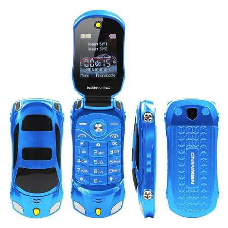 Flip Push Button Mobile Phone Children Mini Cute Car Shape Mobile Phone Dual SIM Camera Alarm Low Radiation