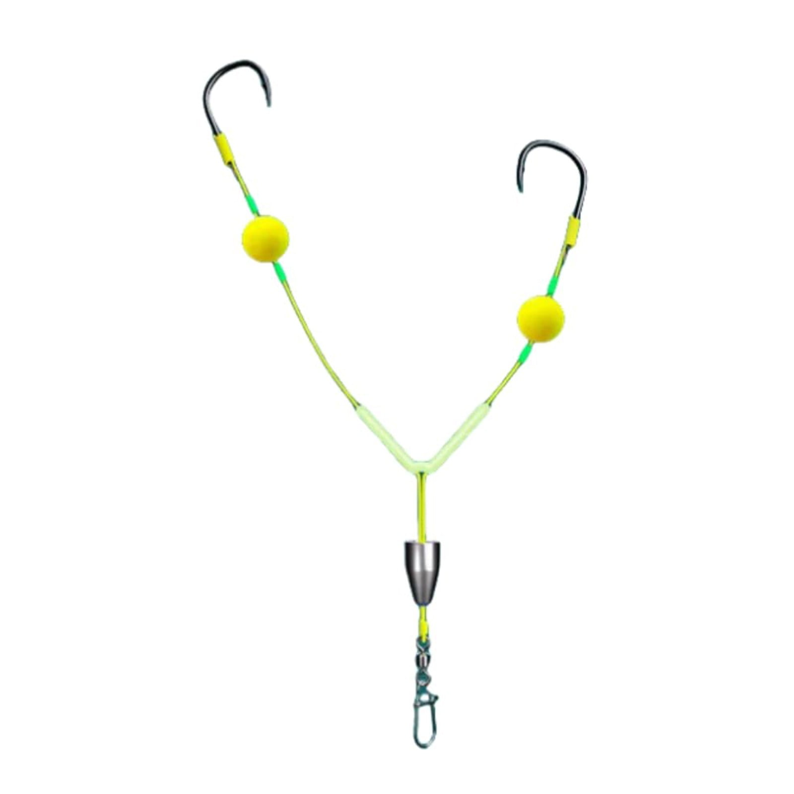 Flip & Reverse Bottom Fishing Rig - Double Hook Tandem Setup with ...