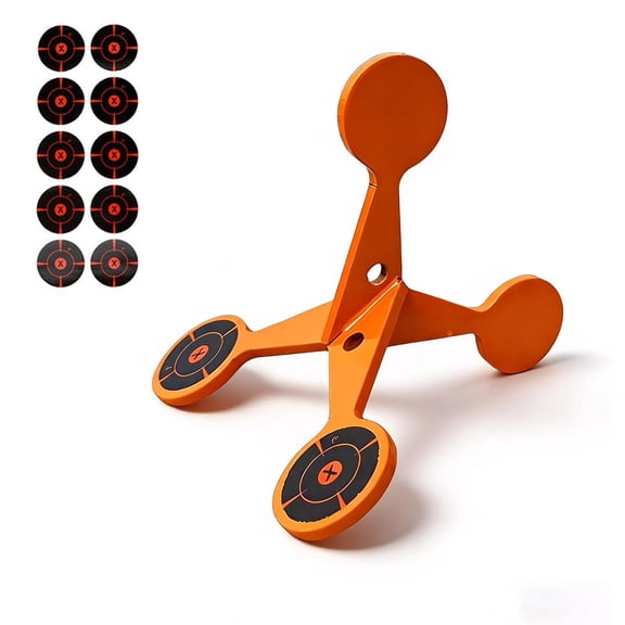 Flip Roller Shooting Target, Auto Reset Steel Reactive Target with Splash Paper, Portable Practice Target for Indoor Outdoor Training