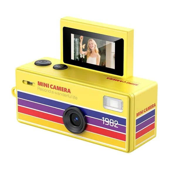 Flip Screen Mini Thumb Camera 30g Lightweight EVA Action Camera with 32G Card for Students Kids Pocket Video