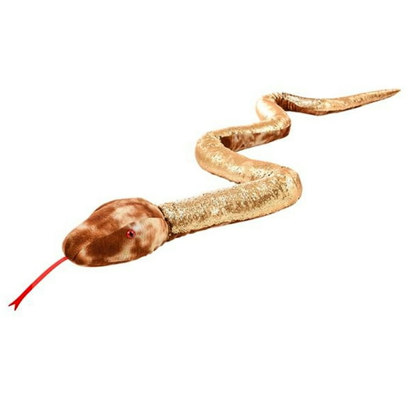 Flip Sequin 102" Long Snake Plush Stuffed Animal, Forest & Twelfth Reversible Gold/Brown Sequin Snake