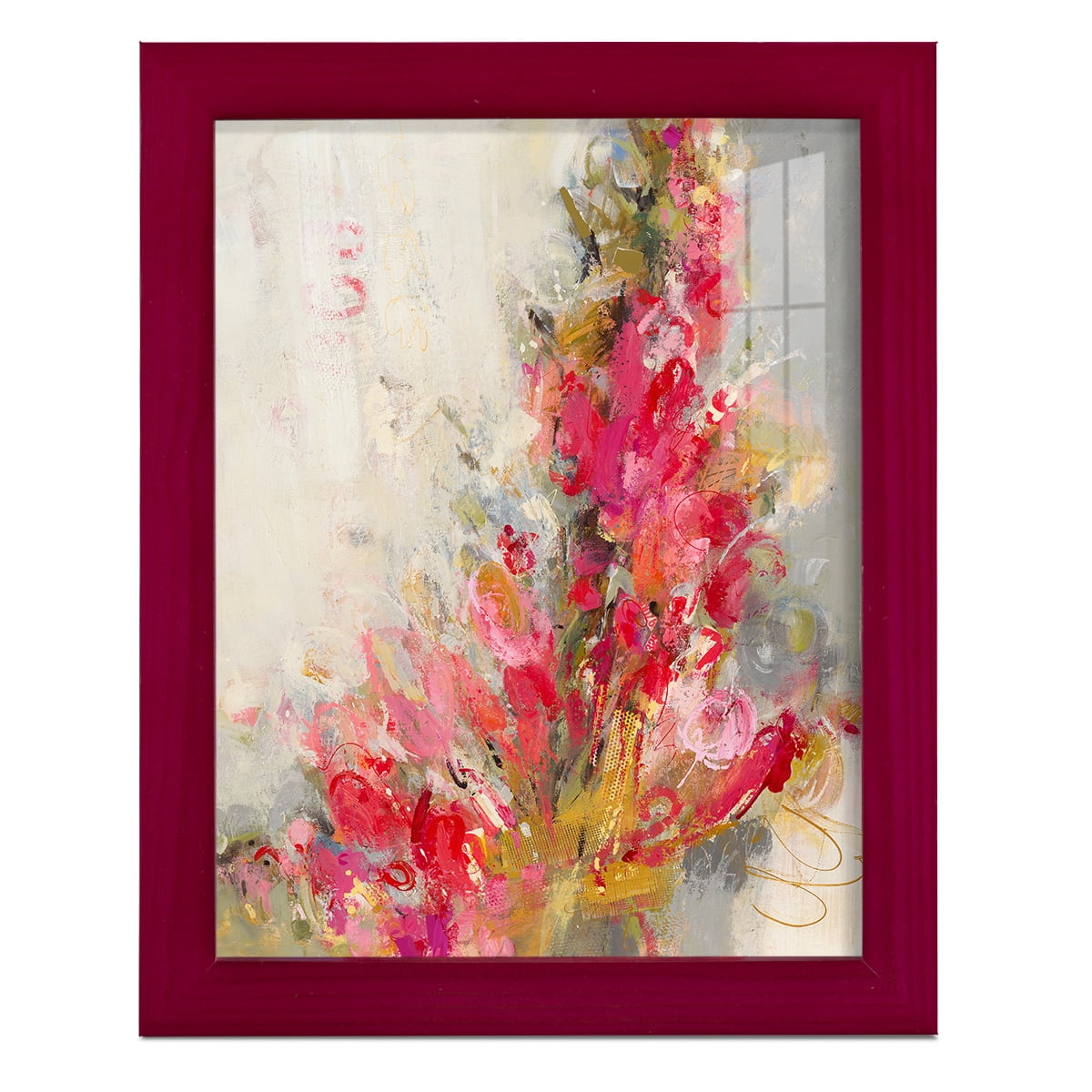 Flip Side - Framed Print w/glass - Cherry Red