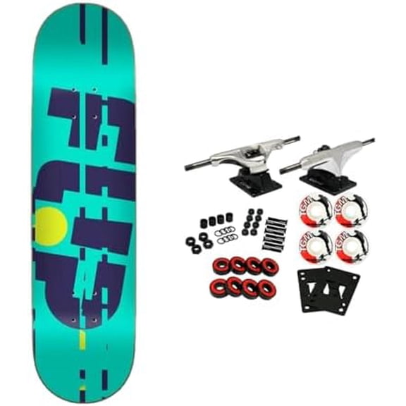 Flip Skateboard Complete Blue Team Glitch 8.4" x 32.13"$$Sport & Recreation Other
