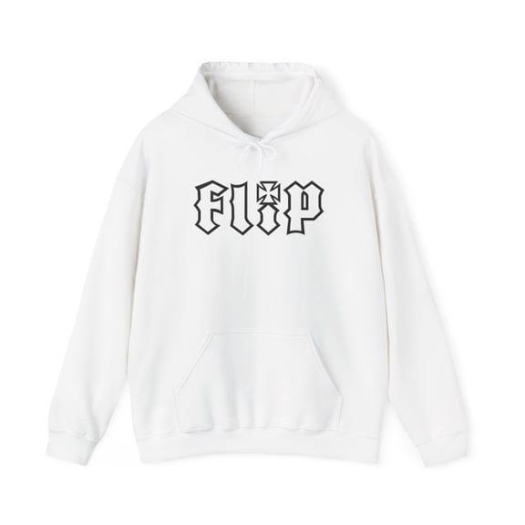 Flip Skateboards Hoodie Skate Classic Appleyard Unisex Sweatshirt Pocket - L / White