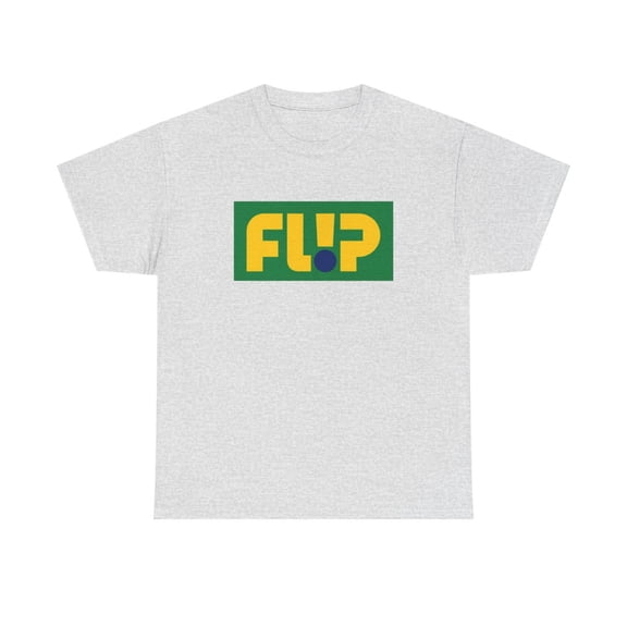 Flip Skateboards Skate Classic 90s Block Design T Shirt Colors Green Yellow - Ash / L