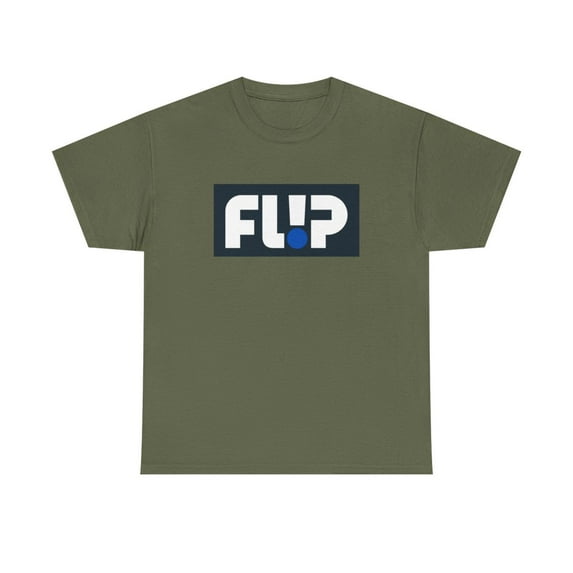 Flip Skateboards Skate Classic 90s Block Design T Shirt Colors Navy White - Military Green / 3XL
