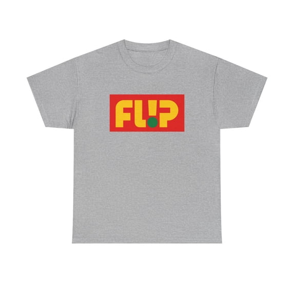 Flip Skateboards Skate Classic 90s Block Design T Shirt Colors Red Yellow - Sport Grey / L