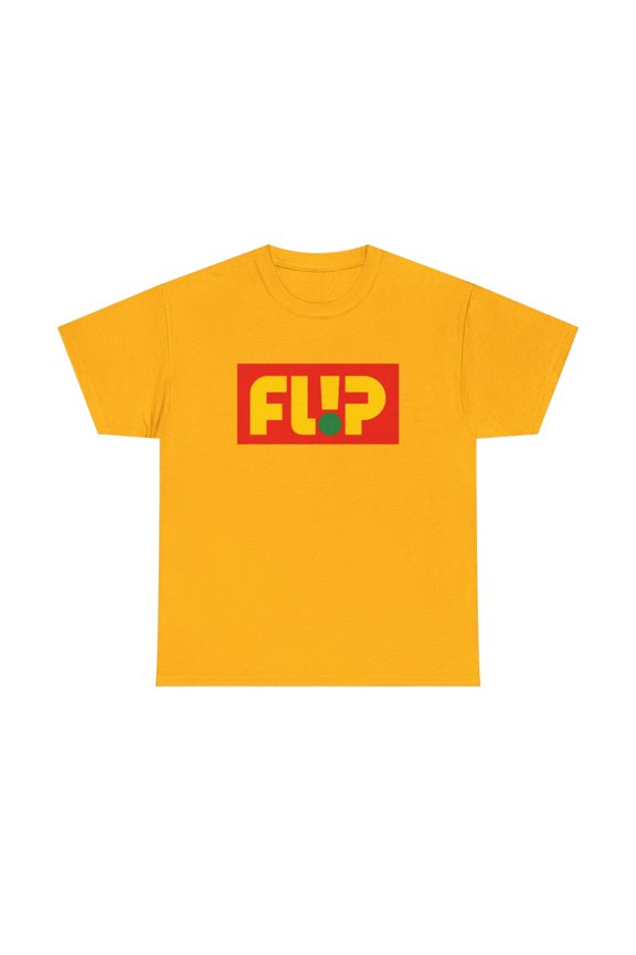 Flip Skateboards Skate Classic 90s Block Design T Shirt Colors Red Yellow - Gold / M