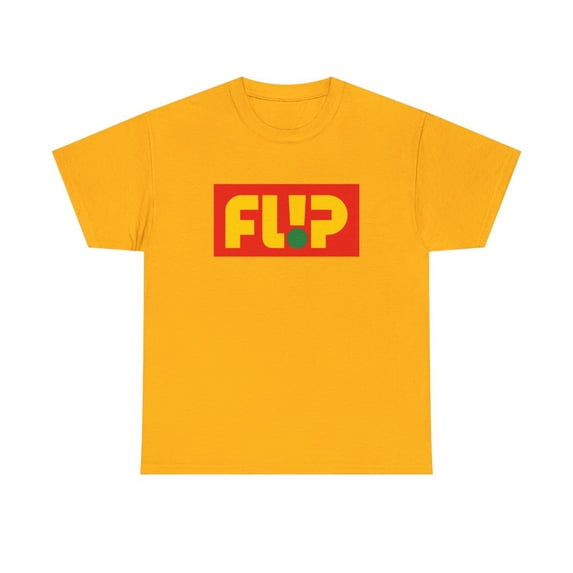 Flip Skateboards Skate Classic 90s Block Design T Shirt Colors Red Yellow - Gold / M