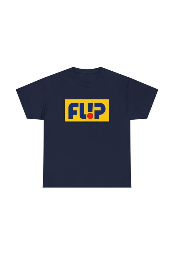 Flip Skateboards Skate Classic 90s Block Design T Shirt Colors Yellow Navy - Navy / L