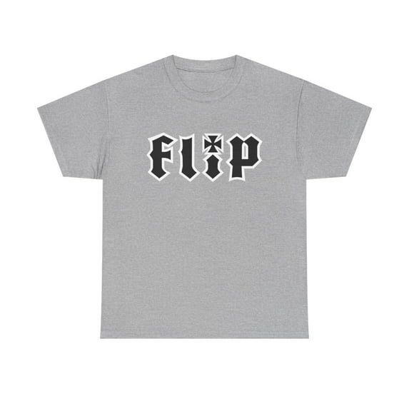 Flip Skateboards Skate Classic 90s Print Design T Shirt Colors Appleyard Black - Sport Grey / 3XL