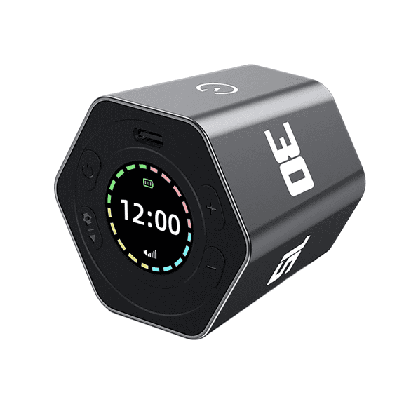 Flip Timer,Visual Timer Digital Timer For Kitchen,Study Productivity Timer For Kids,Portable Hexagonal Pomodoro Timer With Gyro Recognition,For Study Reading Work Classroom Office