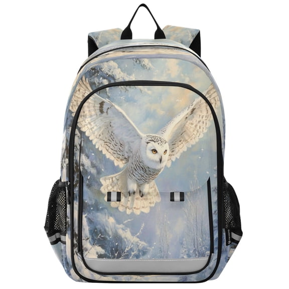 Flip-Top Backpack 17L Capacity Lightweight Bookpack Reflective Safety Strips & Adjustable Chest Strap A Anowy Owl