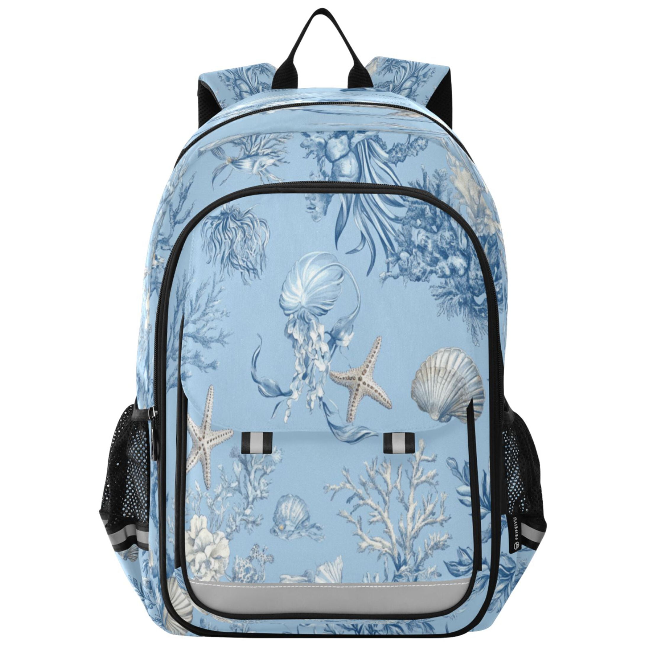Flip-Top Backpack 17L Capacity Lightweight Bookpack Reflective Safety ...