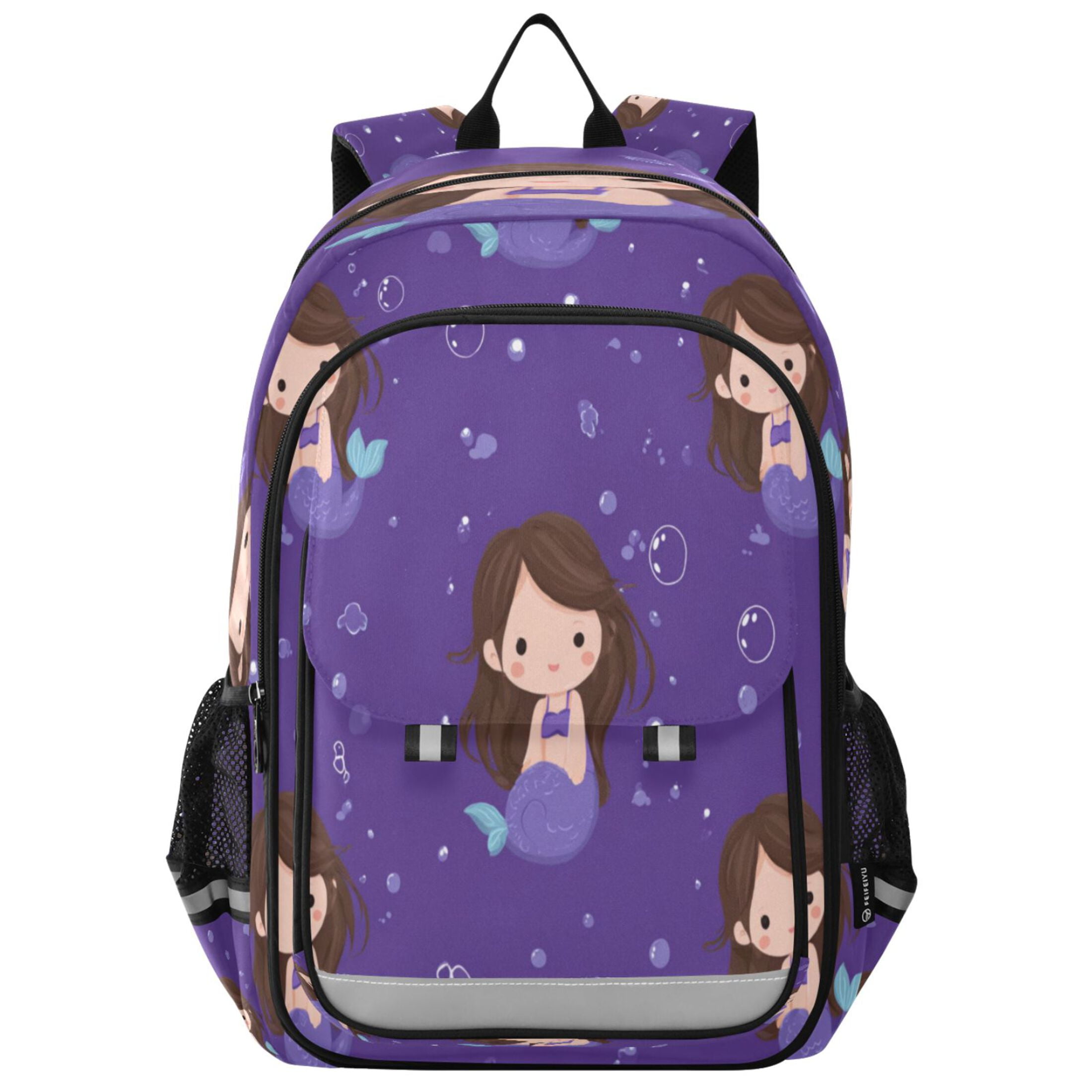 Flip-Top Backpack 17L Capacity Lightweight Bookpack Reflective Safety ...