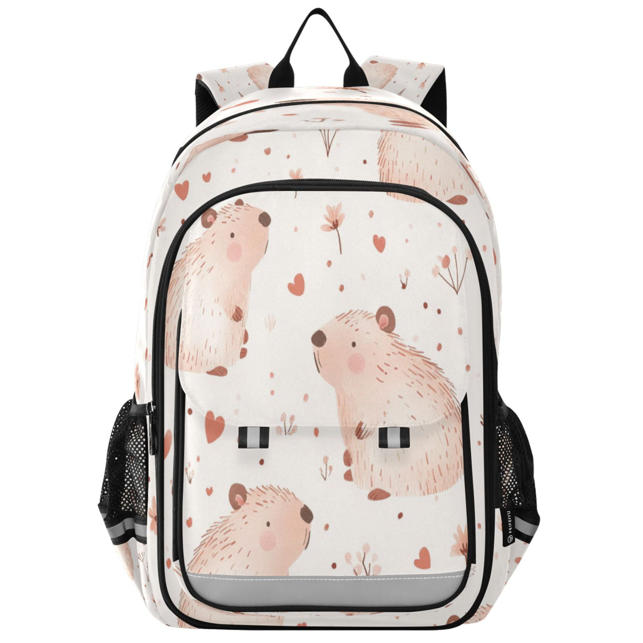 Flip-Top Backpack 17L Capacity Lightweight Bookpack Reflective Safety ...