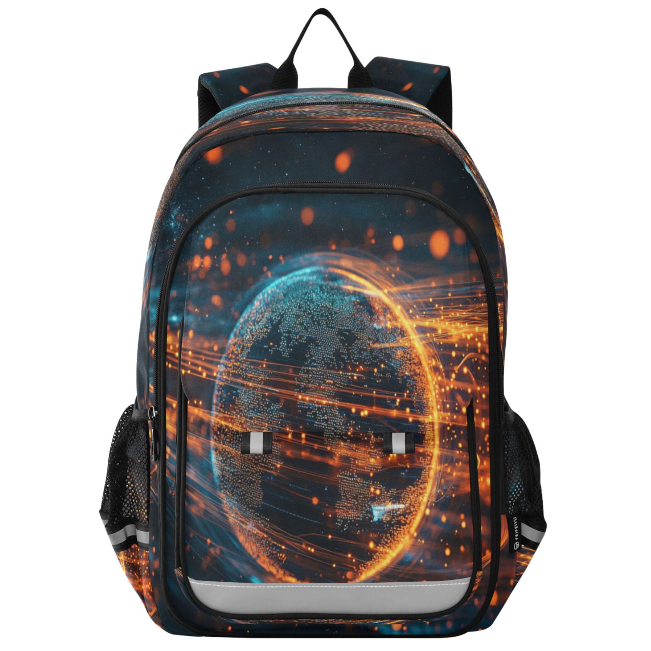 Flip-Top Backpack 17L Capacity Lightweight Bookpack Reflective Safety ...