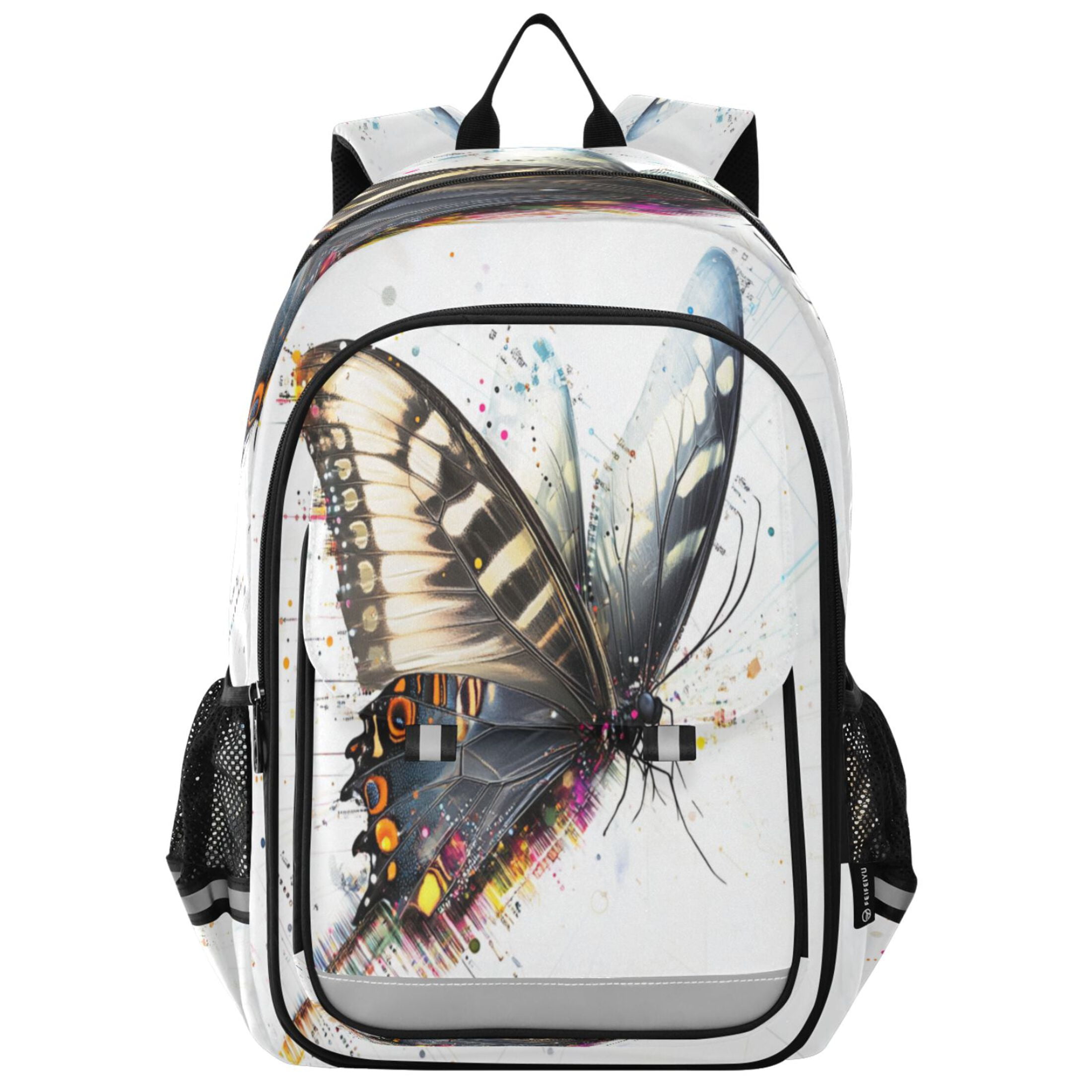 Flip-Top Backpack 17L Capacity Lightweight Bookpack Reflective Safety ...