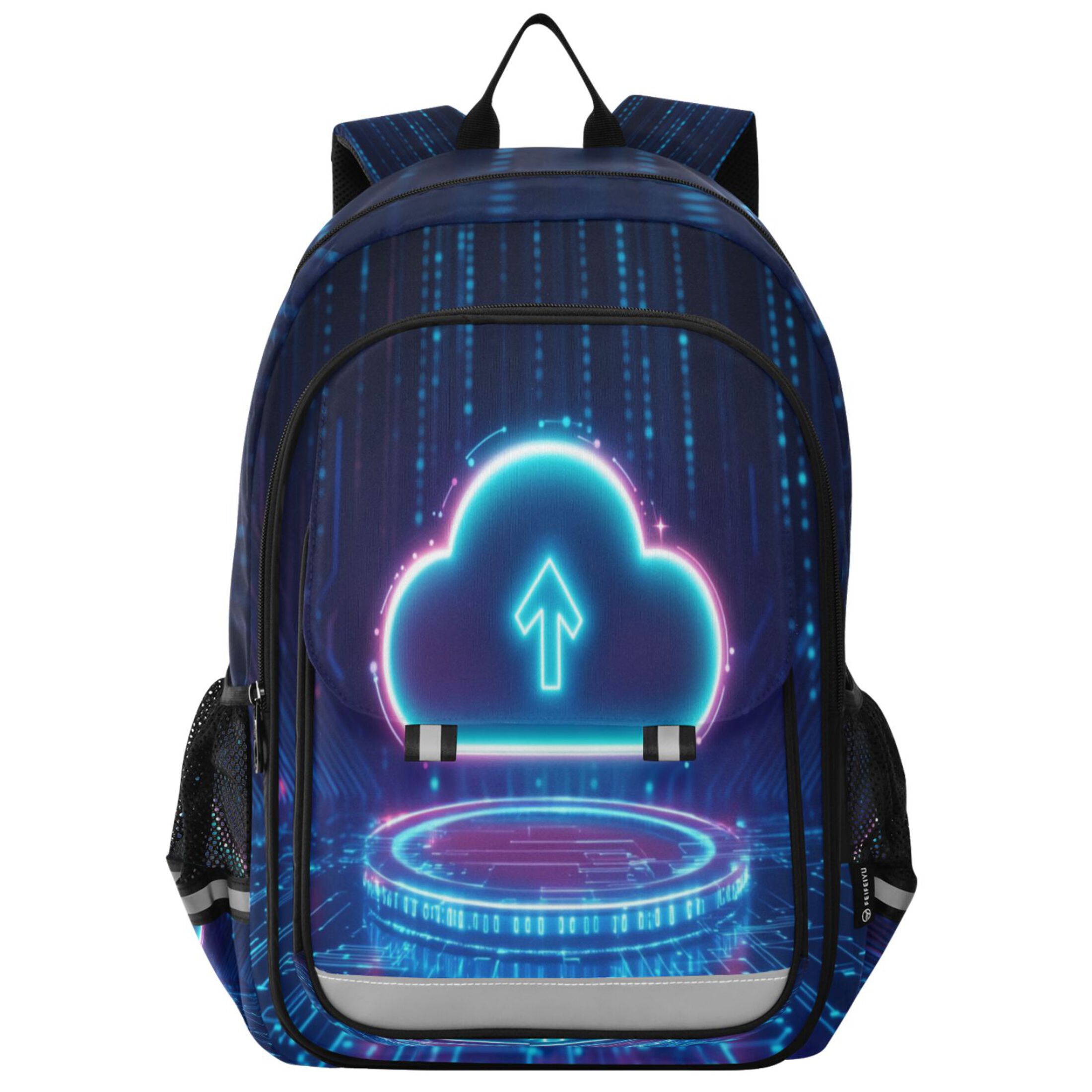 Flip-Top Backpack 17L Capacity Lightweight Bookpack Reflective Safety ...