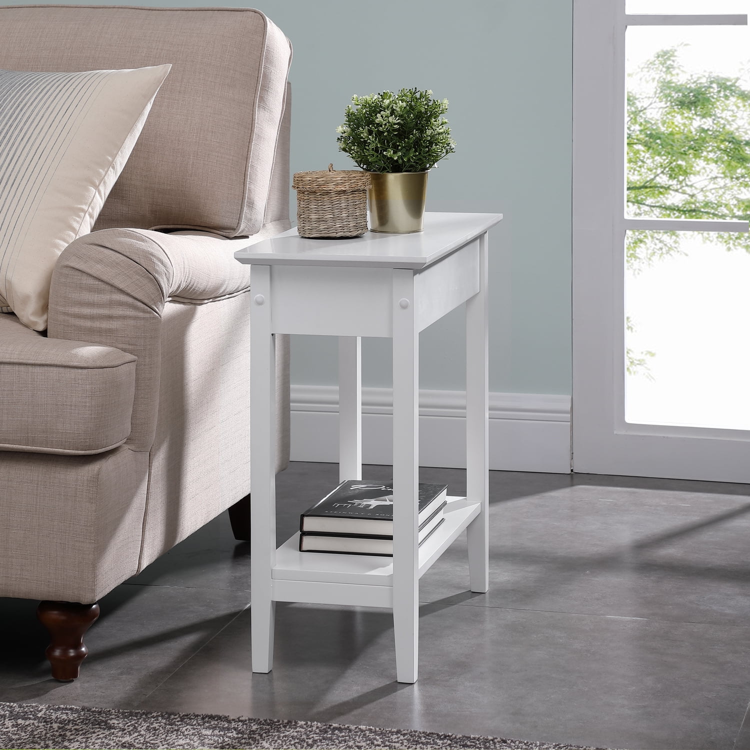 Skinny chair side table deals