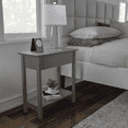 thumbnail image 1 of Naomi Home Roxy Narrow Side Table with Flip Top Storage, Slim Nightstand with Shelf for Small Spaces - Gray, 1 of 8