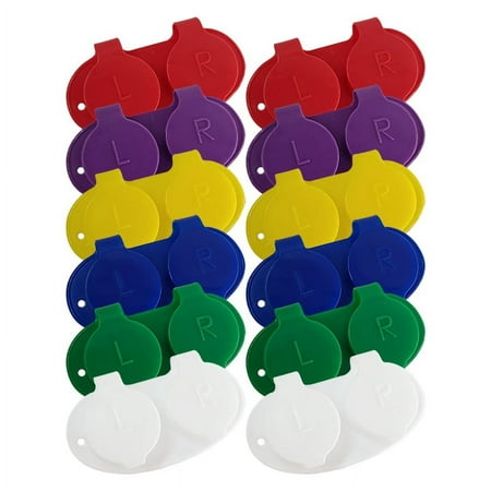 Flip Top Contact Lens Cases, Flat Bed, Deep Well, 12/pack, assorted colors