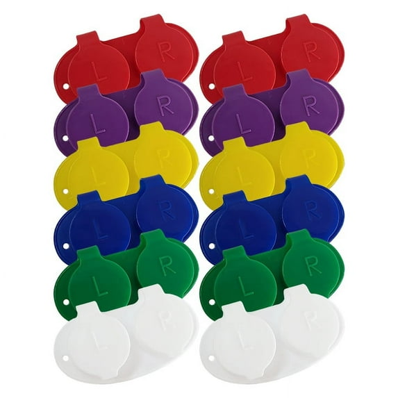 Flip Top Contact Lens Cases, Flat Bed, Deep Well, 12/pack, assorted colors