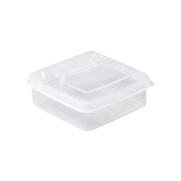 Flip Top Food Storage Container Airtight Box for Cheese Butter Garlic and Seasonings for Refrigerator Organization 4x4x2 Inch