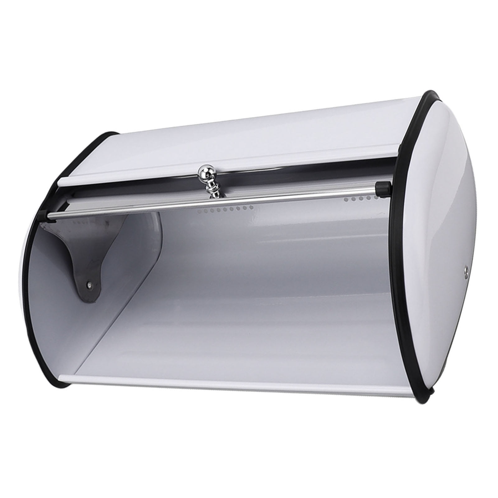 Flip Top Lid Bread Box, 13.6"x 9.1"x 5.7" Iron Bread Bin With Small