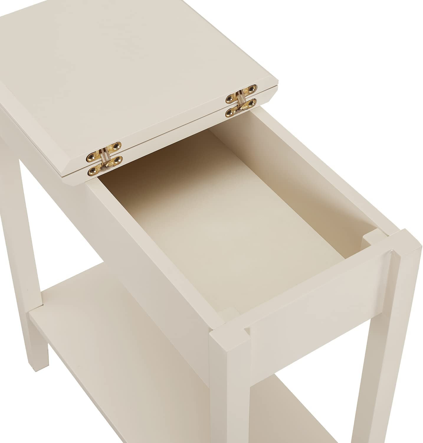 Skinny white on sale end table