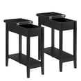 Flip Top Narrow End Table with Storage, Narrow Side Tables for Small ...