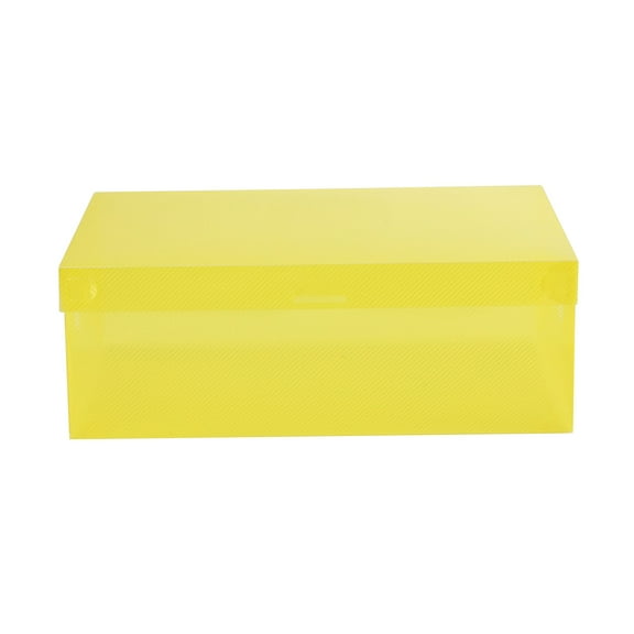 Flip-Top Plastic Foldable Shoe Box Storage Transparent Container for Sneakers - Stackable, Clear Shoe Organizer with Breathable Design, Space-Saving for Closet