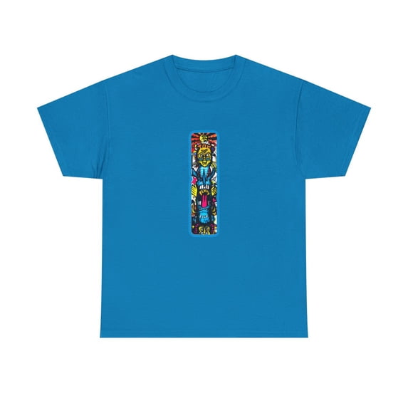 Flip Totem Pole Tiki Tom Penny Skateboard 2000s Vintage Classic T Shirt Print - Sapphire / 3XL