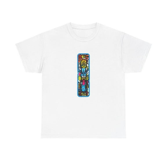 Flip Totem Pole Tiki Tom Penny Skateboard 2000s Vintage Classic T Shirt Print - White / S