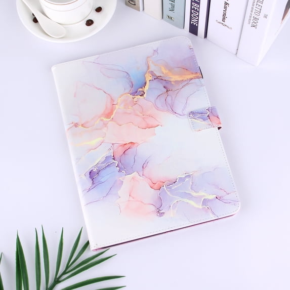 Flip Type Protect Case, Tablet Computer Protective Case with Automatic Sleep/Wake-up Function, Magnetic Clasp Shockproof Tablet Protect Case For Samsung Galaxy Tab A 8 T290/T295(Splicing marble)