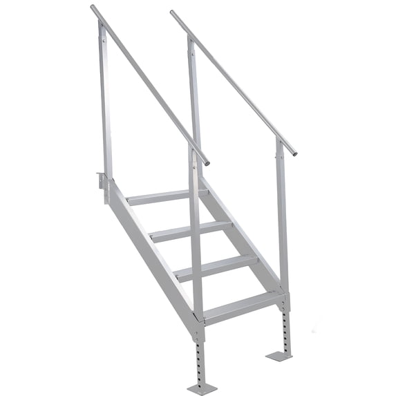 Flip Up Dock Ladder 3/4/5 Steps, 350lbs Load Capacity, Aluminum Swim ...