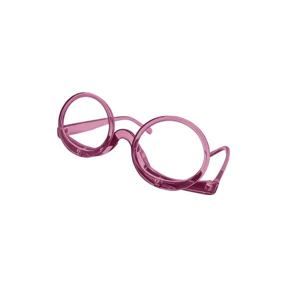 Flip Up Double Lens Makeup Reading Glasses, Rotatable Folding Magnifying Eyeglasses For Daily Makeup Reading Use