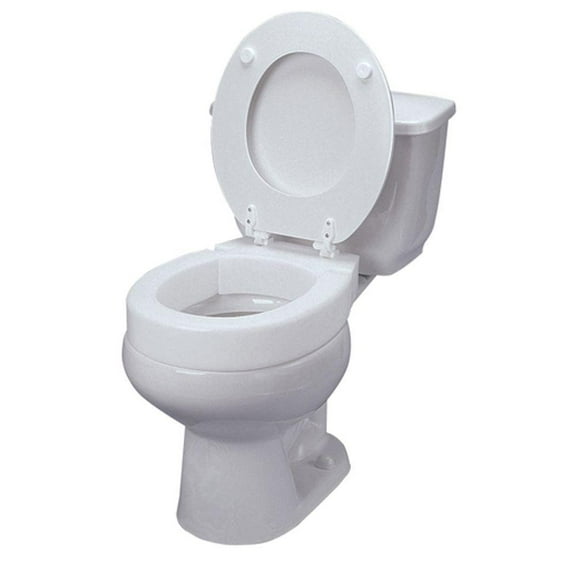 Flip-Up Toilet Seat Riser - Hinged Toilet Seat Lift Riser, Simply & Easy to Install Hinged Raised Toilet Seat