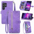 thumbnail image 1 of Flip Wallet Case for Compatible with Samsung Galaxy S24 Ultra Zipper Pocket Case with Card Holder Slot Magnetic Closure Lanyard Flip Cover Compatible with Samsung Galaxy S24 Ultra 5G 6.8inch, 1 of 9