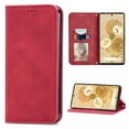 thumbnail image 1 of Flip Wallet Case Compatible with Samsung Galaxy S25, PU Leather Magnetic Folio Cover with with Card Holder & Stand Function Shockproof Durable Full Protection Phone Case, for Men Women, Red, 1 of 4