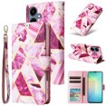 thumbnail image 1 of Flip Wallet Case Designed for Samsung Galaxy A07, Marble Pattern PU Leather Kickstabd with Credit Card Slots Cash Pocket Drop Protective Phone Case Cover for Samsung Galaxy A07, Purple, 1 of 10