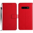 thumbnail image 1 of Flip Wallet Case for Samsung Galaxy S10 Plus with Kickstand & Wrist Strap, Shockproof TPU Inner Red, 1 of 5