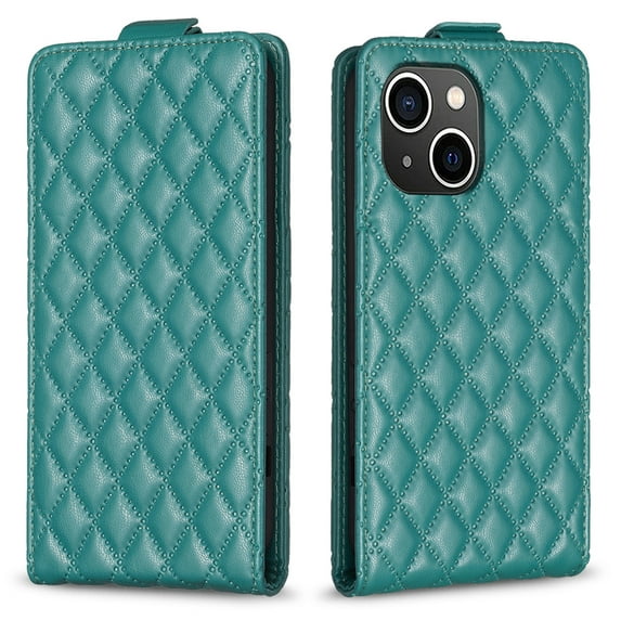 Flip Wallet Case for iPhone 14, PU Leather Magnetic Snap Folio Cover with Card Holder, Kickstand Function - TPU Shockproof Durable Protective Phone Case for iPhone 14, Green