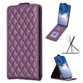 thumbnail image 1 of Flip Wallet Case for iPhone 14, PU Leather Magnetic Snap Folio Cover with Card Holder, Kickstand Function - TPU Shockproof Durable Protective Phone Case for iPhone 14, Darkpurple, 1 of 7