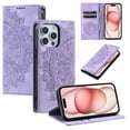 thumbnail image 1 of Case for iPhone X&iPhone XS , PU Leather Magnetic Folio Cover with Card Holder,Kickstand - TPU Shockproof Durable Protective Phone Case , Light Purple, 1 of 14